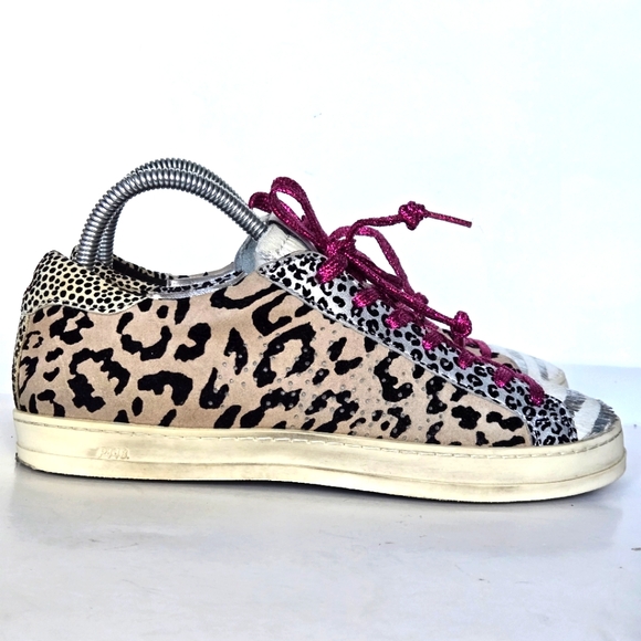 P448 Shoes - p448 zebra print sneaker with pink laces size 39